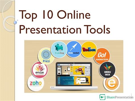 Presentation software and online presentation tools .